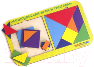 Развивающая игрушка WoodLand Toys Головоломка. Монгольская игра и танграм / 83308