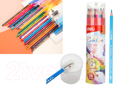 Набор цветных карандашей Deli Color Run / С00327 (24цв)