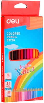 Набор цветных карандашей Deli 37125 (24цв)
