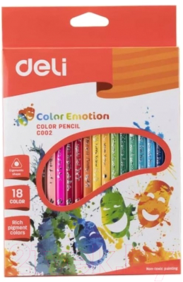 Набор цветных карандашей Deli Color Emotions / C00210 (18цв)