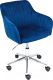 Кресло офисное AksHome Sark (синий велюр/хром) - 