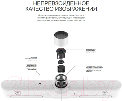 Веб-камера Logitech Rally Bar White (960-001323)