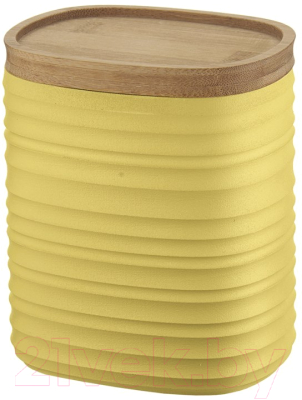 Хлебница Guzzini Tierra с бамбуковой крышкой / 181800206 (желтый)