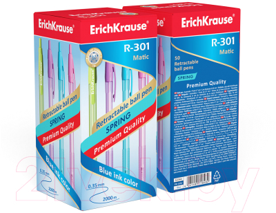 Изображение товара Ручка шариковая Erich Krause R-301 Spring Matic / 53344 (синий)