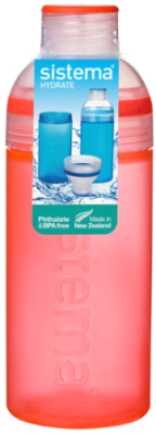 Бутылка для воды Sistema Трио / 840 (700мл, красный)