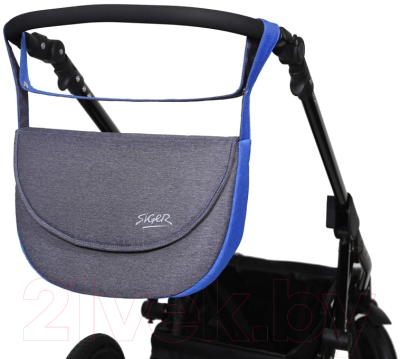 Детская универсальная коляска Siger Adelante 2 в 1 / KLS0019 (темно-серый/синий)