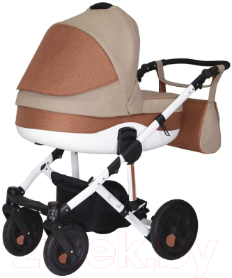 Детская универсальная коляска Siger Marco 2 в 1 / KLS0022 (бежевый/темно-коричневый)