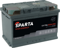 Автомобильный аккумулятор SPARTA High Energy 6СТ-77 Евро 820A (77 А/ч) - 