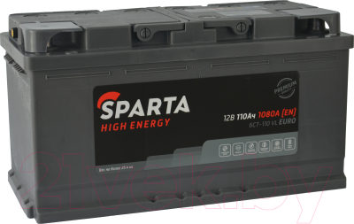 Автомобильный аккумулятор SPARTA High Energy 6СТ-110 Евро 1080A (110 А/ч)