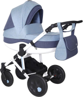 Детская универсальная коляска Siger Marco 2 в 1 / KLS0023 (светло-синий/темно-синий) - 