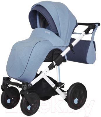 Детская универсальная коляска Siger Marco 2 в 1 / KLS0023 (светло-синий/темно-синий)