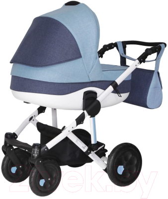 Детская универсальная коляска Siger Marco 2 в 1 / KLS0023 (светло-синий/темно-синий)