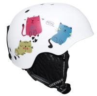 Шлем горнолыжный Luckyboo Future / 50170 (S, белый/котята) - 