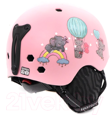 Шлем горнолыжный Luckyboo Future / 50172 (S, розовый)