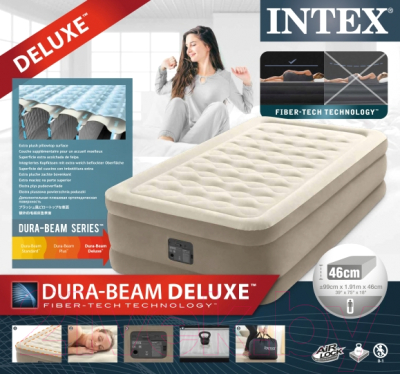 Изображение товара Надувная кровать Intex Twin Ultra Plush 64426NP (191x99x46)