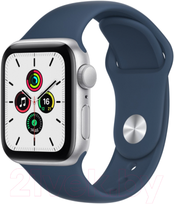 Умные часы Apple Watch SE GPS 40mm / MKNY3 (алюминий серебристый/синий)