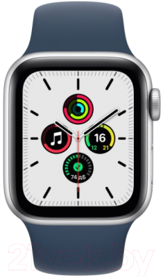 Умные часы Apple Watch SE GPS 40mm / MKNY3 (алюминий серебристый/синий)