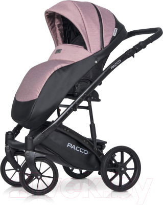Детская универсальная коляска Riko Basic Pacco 2 в 1 (02/розовый/черный)