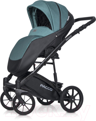 Детская универсальная коляска Riko Basic Pacco 2 в 1 (03/бирюзовый/черный)