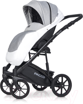 Детская универсальная коляска Riko Basic Pacco 2 в 1 (05/серый/белый)