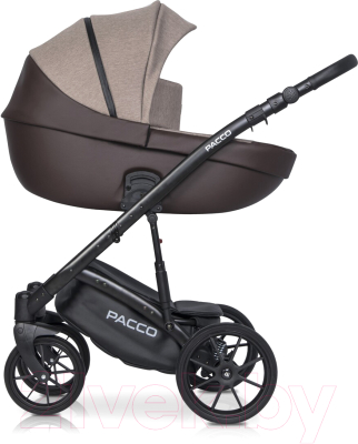 Детская универсальная коляска Riko Basic Pacco 2 в 1 (07/кофейный/темно-коричневый)