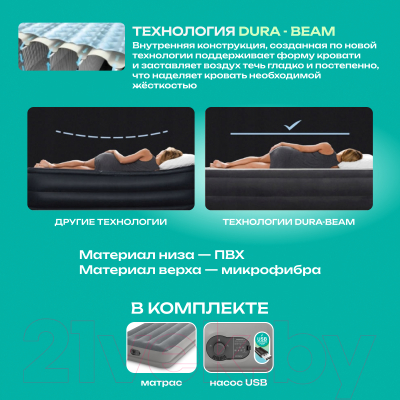 Купить Надувная кровать Intex Twin Dura-Beam Prestige Airbed W 64112  