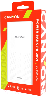 Портативное зарядное устройство Canyon PB-2001 / CNE-CPB2001W