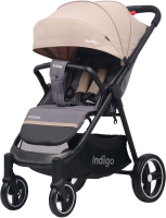 Детская прогулочная коляска INDIGO Assana (серый/бежевый) - 