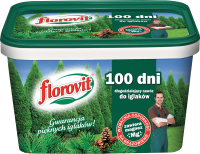 Удобрение Florovit Длительного действия для хвойных туй 100 дней гранулированное (4кг, ведро) - 