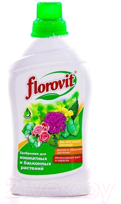 Удобрение Florovit Для комнатных и балконных цветов (1кг, жидкое)