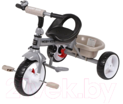 Трехколесный велосипед с ручкой Moby Kids Blitz 10x8 EVA / 646229 (бежевый)