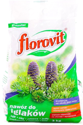 Удобрение Florovit Для хвойных гранулированное (3кг, мешок)