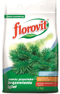 Удобрение Florovit Для хвойных против побурения (3кг, мешок)