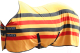 Попона для лошади Shires Tempest Original Newmarket 155 / 9327/N.MKT/81 (желтый/черный/красный) - 