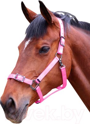 Недоуздок для лошади Shires PRO регулируемый FULL / 410/PINK/FULL (розовый)