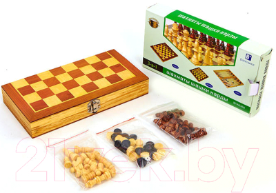 Набор настольных игр Xinliye Шахматы, шашки, нарды / W2408