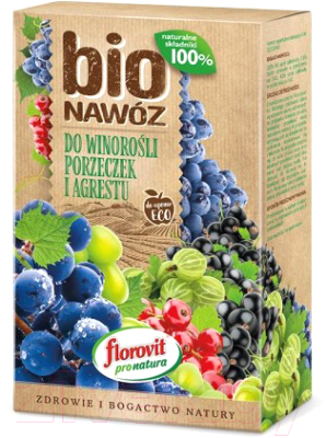 Удобрение Florovit Про Натура Био для винограда, смородины, крыжовник Eco (1,1л (700г), коробка)