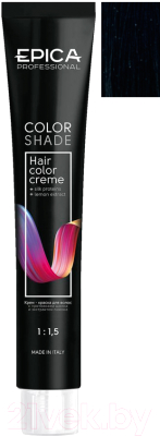 Крем-краска для волос Epica Professional Colorshade 1.0 (100мл, черный холодный)