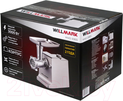 Изображение товара Мясорубка электрическая Willmark WMG-3080S / 2001104 