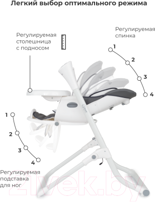 Стульчик для кормления Rant Melody / RS201 (Moon Grey)