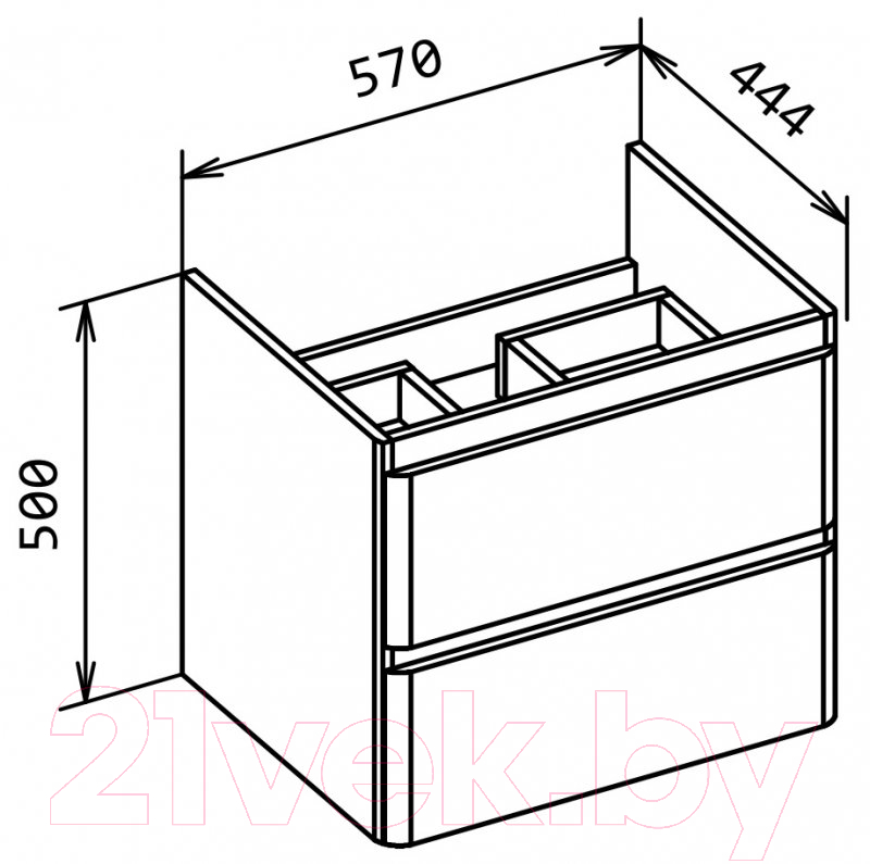 Тумба под умывальник BelBagno ALBANO-CER-600-2C-SO-BL