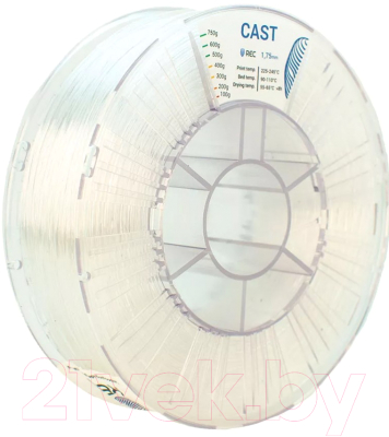 Пластик для 3D-печати REC PPMA (Cast) 1.75мм 750г / 33084 (прозрачный)