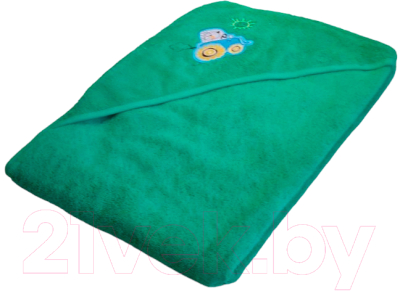 Полотенце с капюшоном Goodness Детское 100x100 (зеленый /уточка)