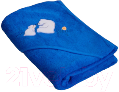 Полотенце с капюшоном Goodness Махровое 100x100 (синий)