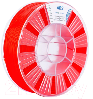 Пластик для 3D-печати REC ABS 1.75мм 750г / 33167 (красный)