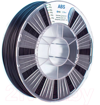 Пластик для 3D-печати REC ABS 1.75мм 750г / 33171 (черный)