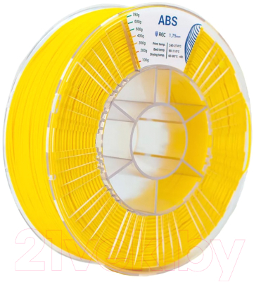 Пластик для 3D-печати REC ABS 1.75мм 750г / 33173 (желтый)