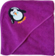 Полотенце с капюшоном Goodness Детское 100x100 (фиолетовый /пингвин) - 
