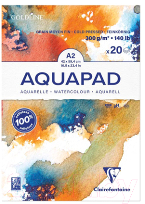 Набор бумаги для рисования Clairefontaine Goldline Aqua / 975723C