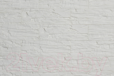 Декоративный камень гипсовый РуБелЭко Лондон 1 Л1бел Виброформованный (белый)